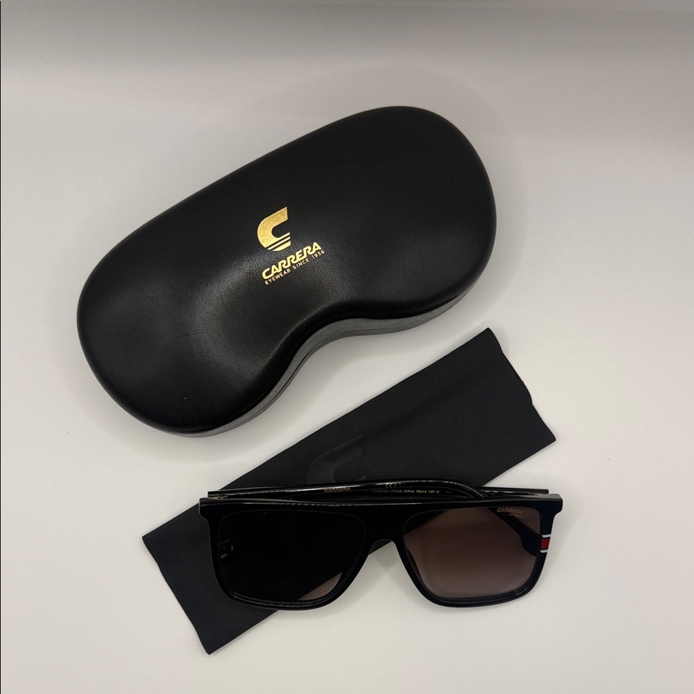 Carrera Black Sunglasses with Gold Accents